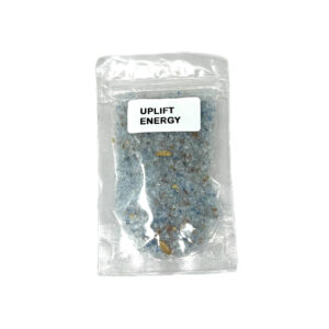 Shreyshti Ritual Bath Salt Uplift Energy, 50g stand able pouch, a combination of salts, fragrances and herbs for space clearing and cleansing, anoint candles and cleansing tools or crystals